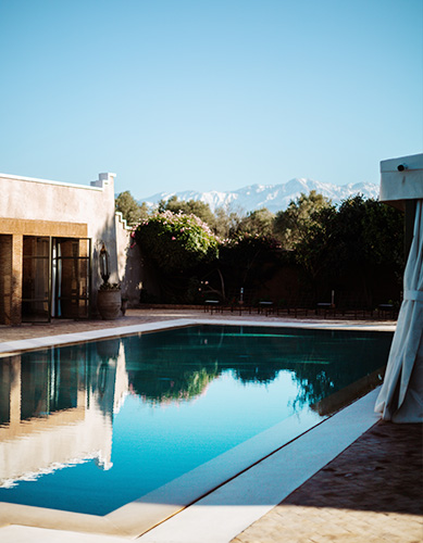 Construction de piscine miroir
