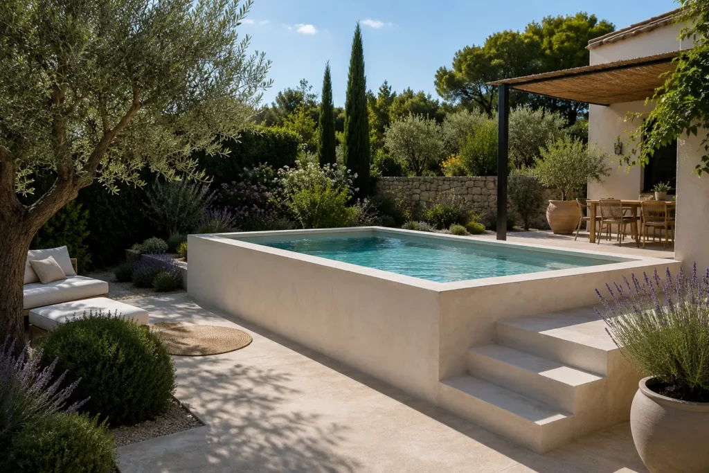 Une mini piscine en béton