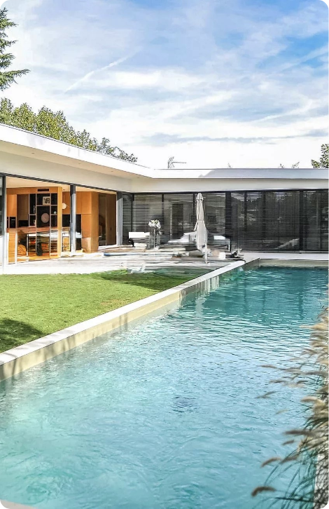 laison moderne avec piscine